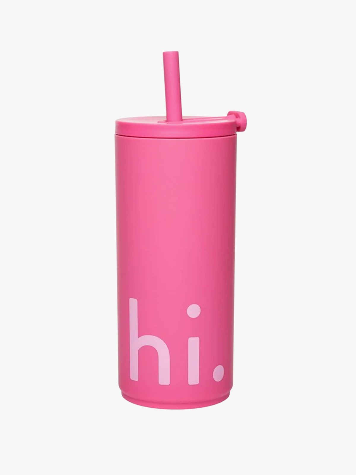 Design Letters Travel cup with straw 500ml with soft coating Chip