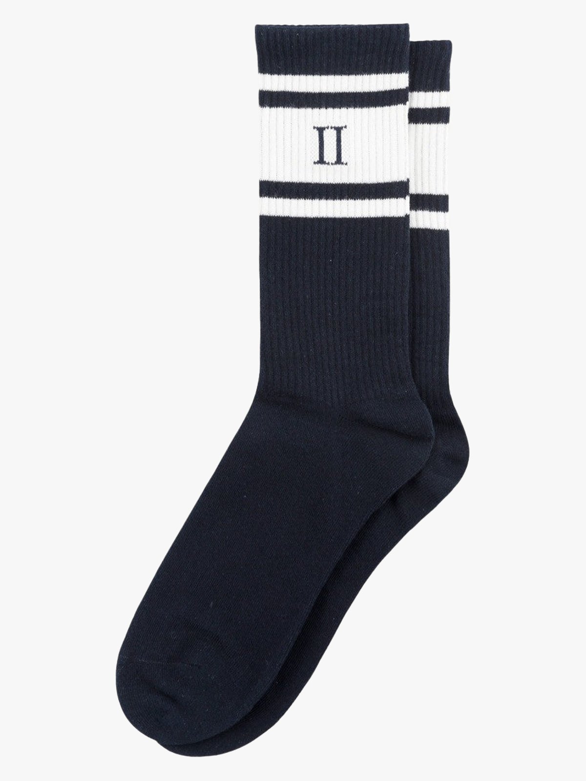 Les Deux William Stripe 2-Pack Socks Dark Navy / Off White