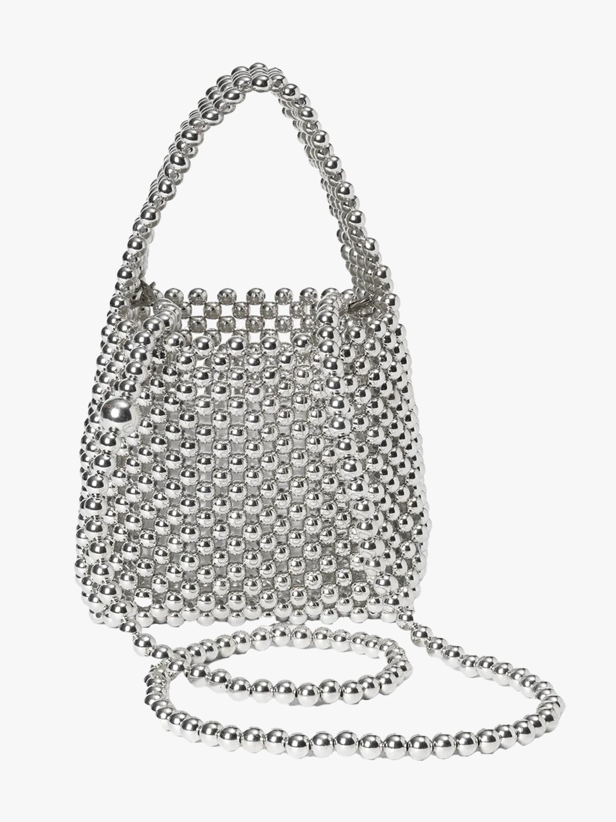 DAY ET Day Beaded Chrome Handbag Silver