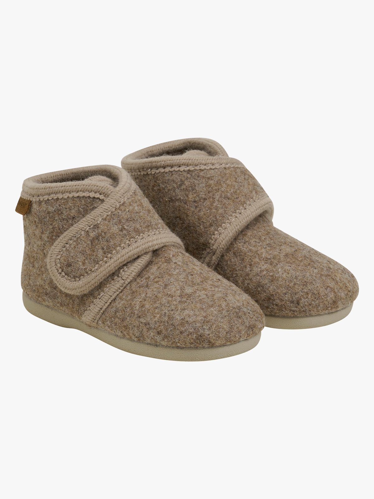 En Fant Slippers Wool Velcro Walnut Melange