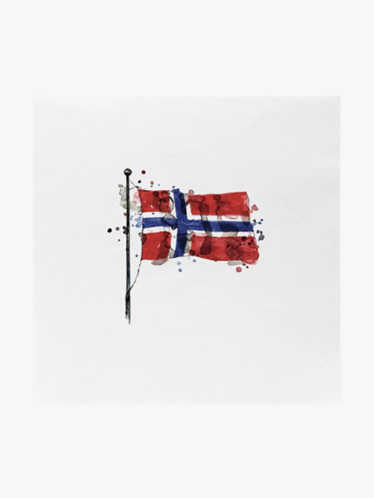 Sögne Serviett Flagg På Stang Flerfarget