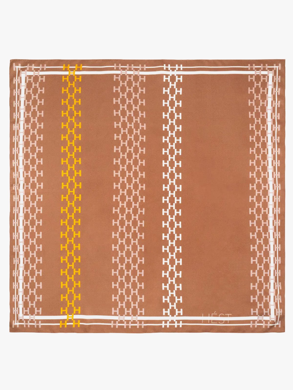 Hést Isadora Silk Scarf Large Mocha Mousse