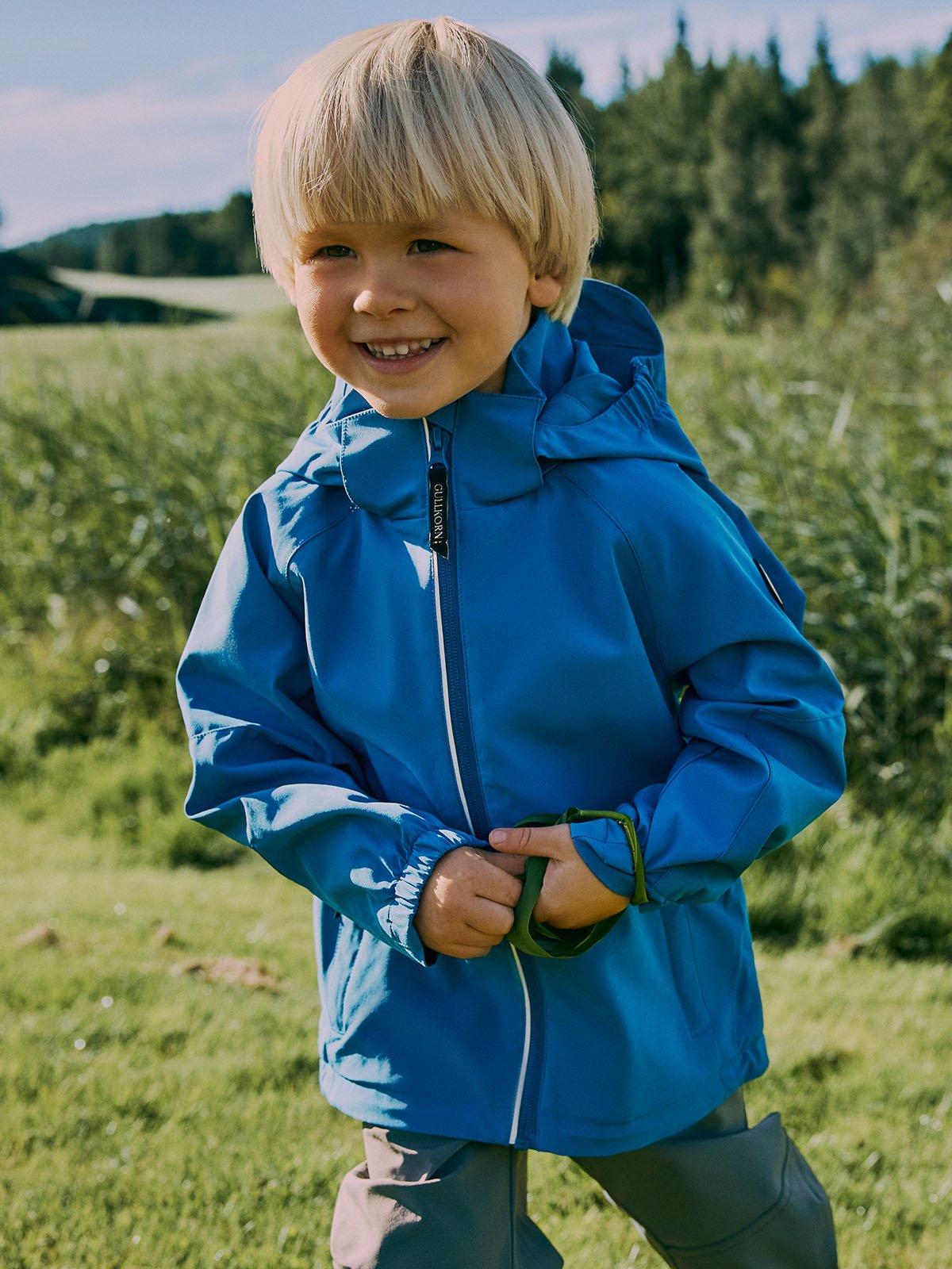 Gullkorn Skarn Skalljakke Blå