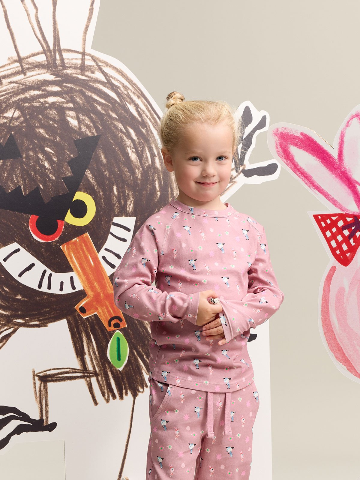 Gullkorn Bukkene Genser Støvrosa