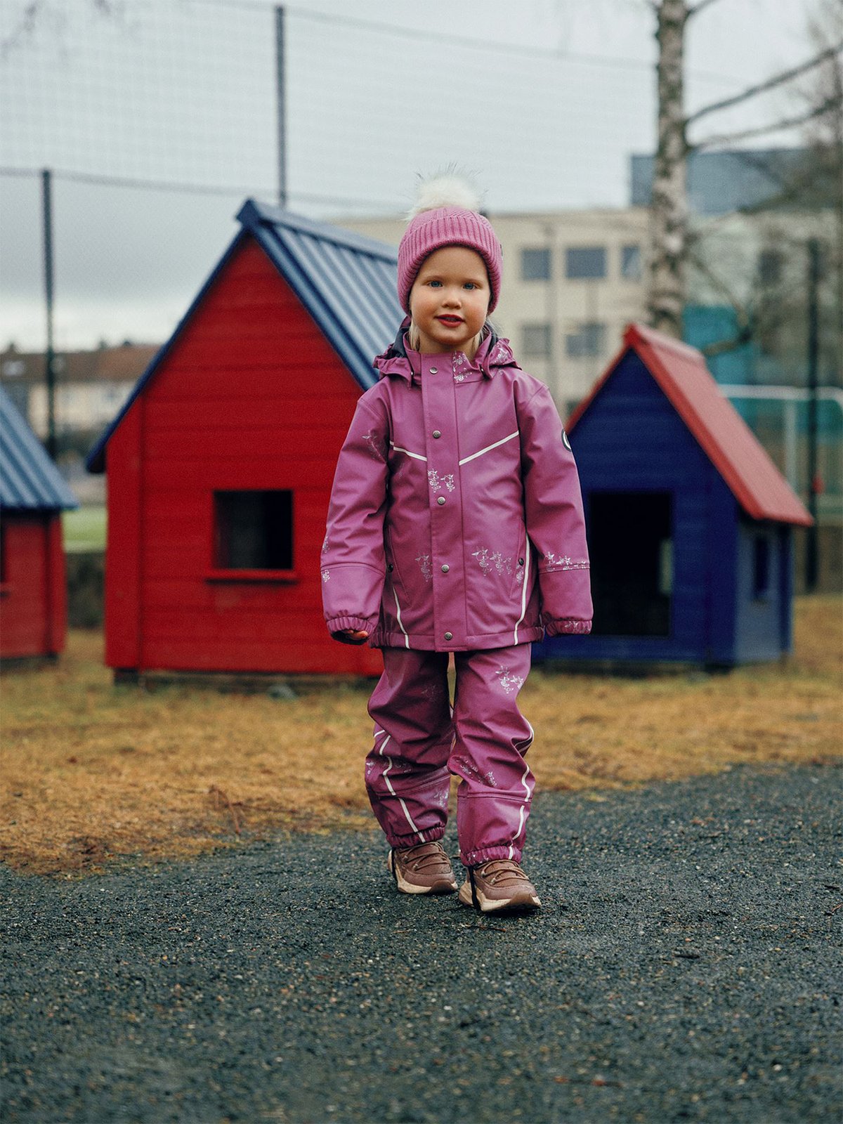 Gullkorn Bukkene Regntøysett Varm Rosa