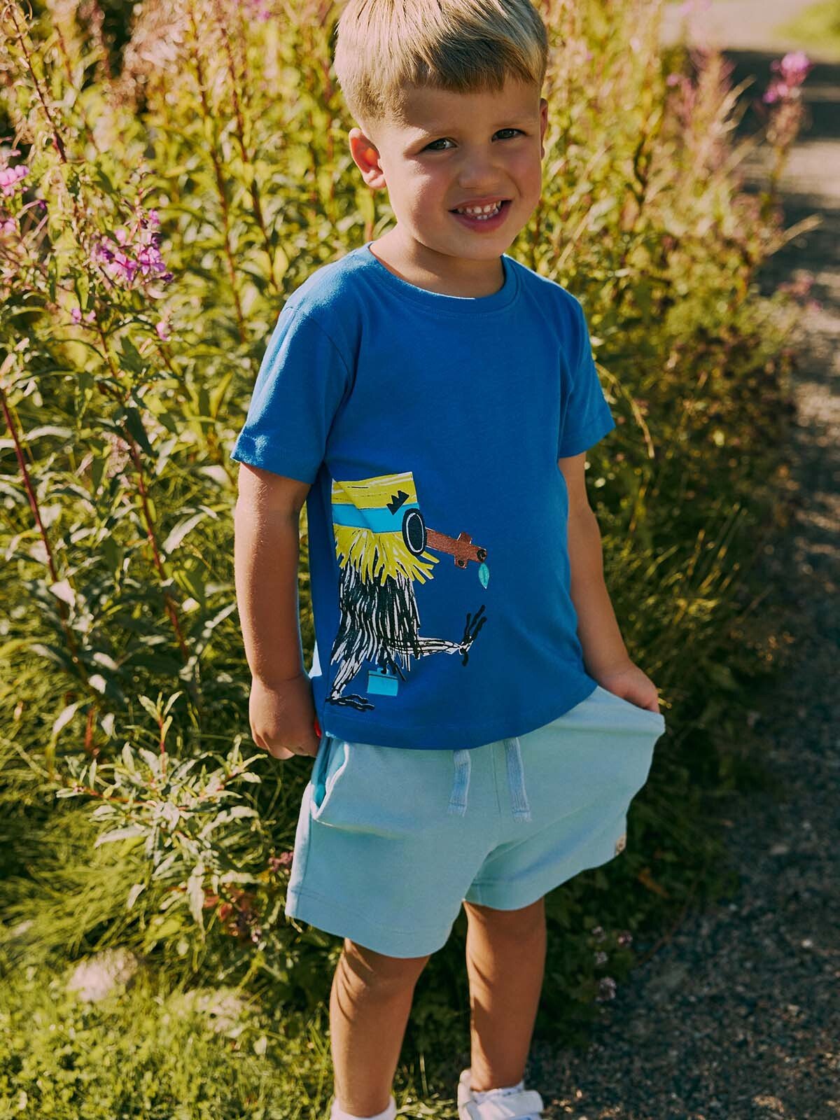 Gullkorn Bukkene T-Skjorte Blå / Print