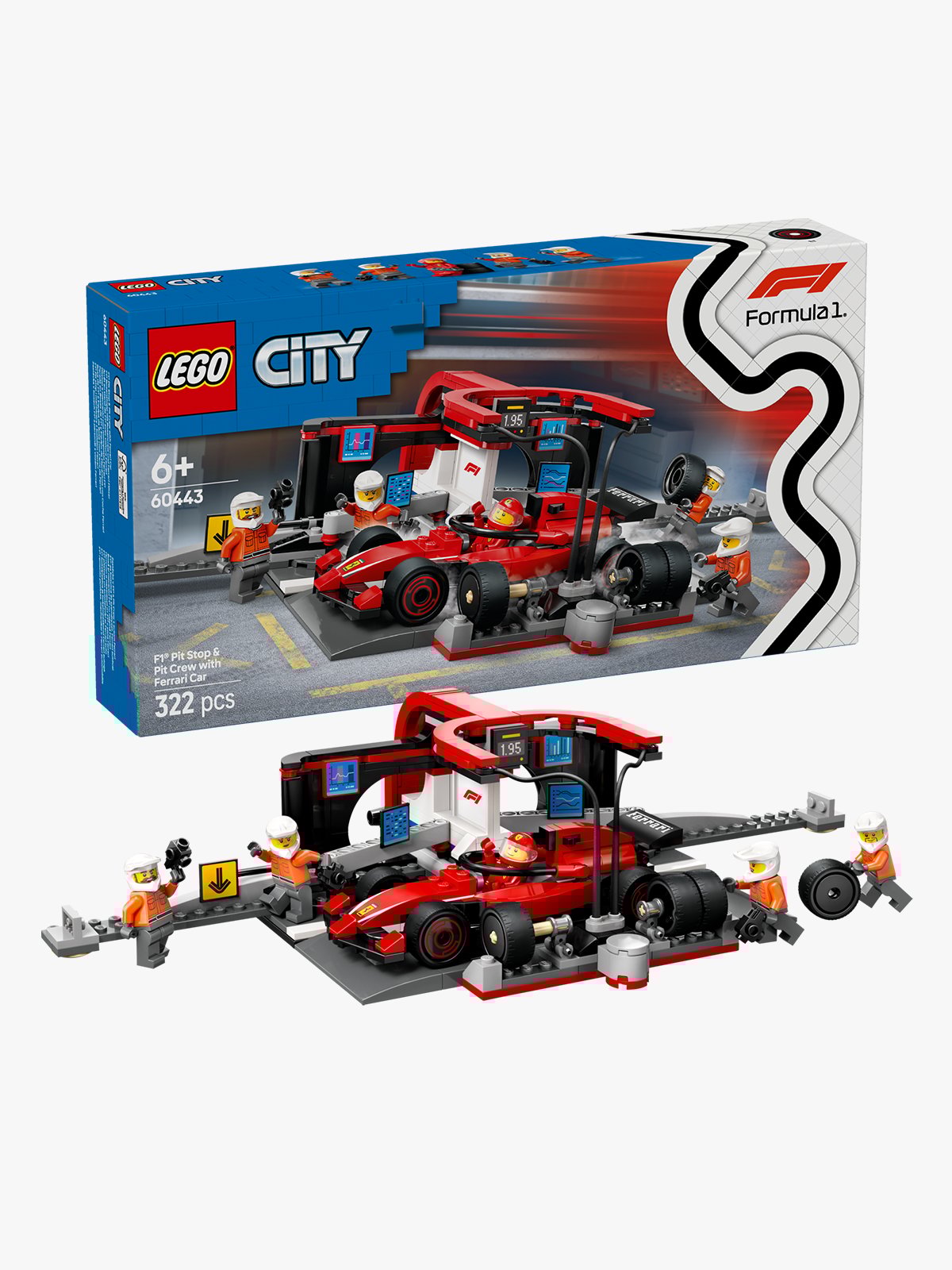 LEGO® City F1® Pit Stop & Pit Crew with Ferrari Car Flerfarget