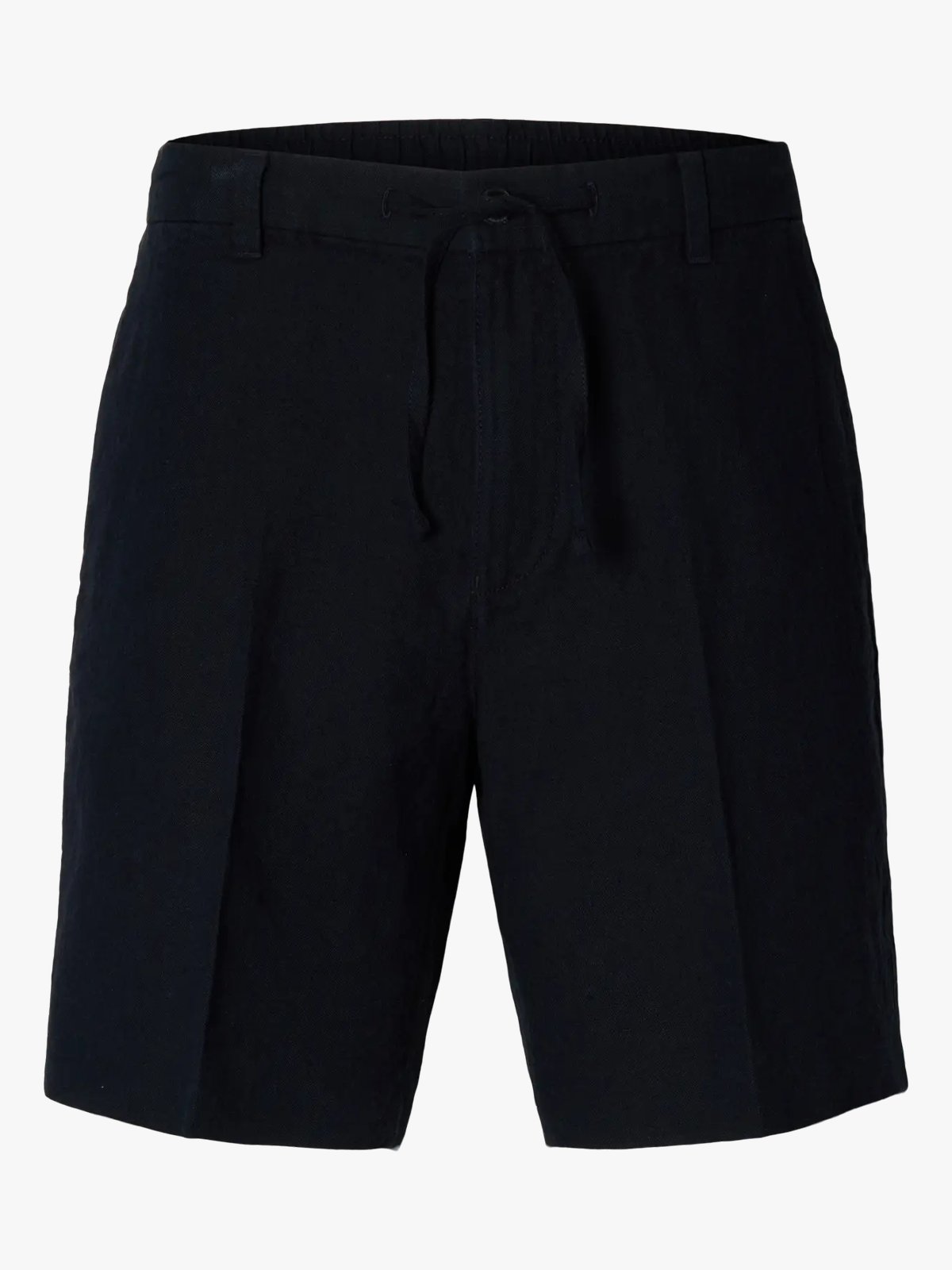 Selected Homme Regular Leroy Linen Blend Shorts Black