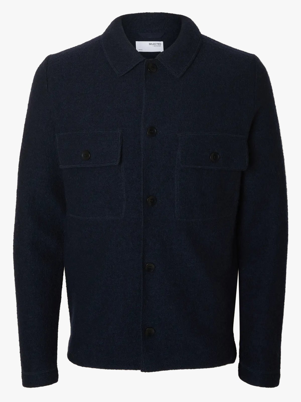 Selected Homme Nealy Long Sleeve Knit Workwear Cardigan Sky Captain