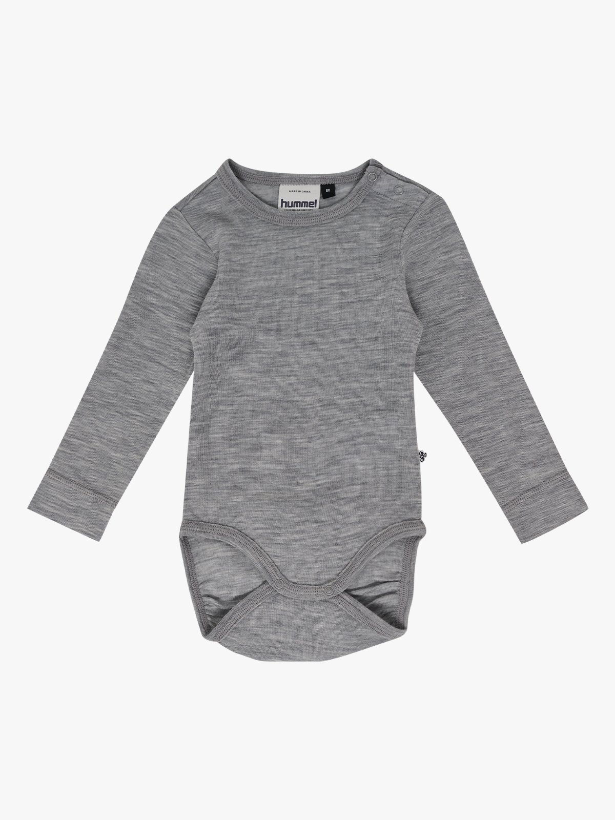 Hummel Mini Wool Rib Body Long Sleeve Grey Melange