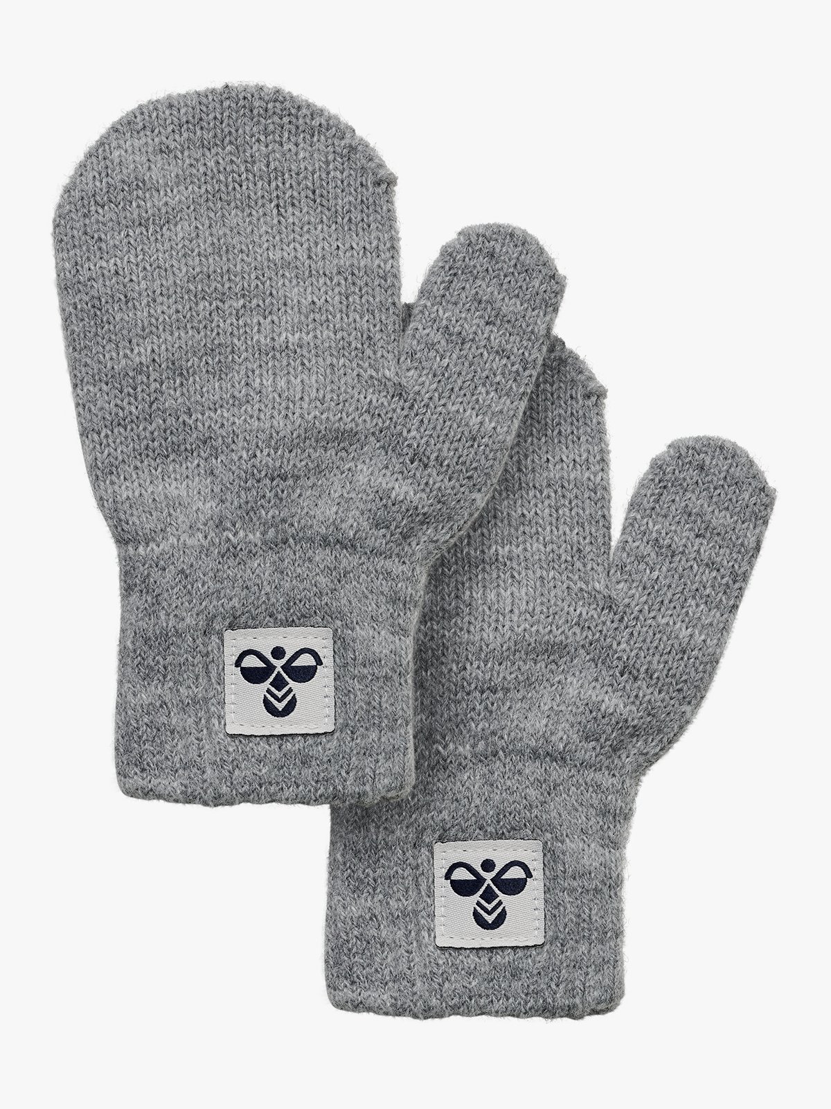 Hummel Mini Knit Mittens 2-Pack Grey Melange