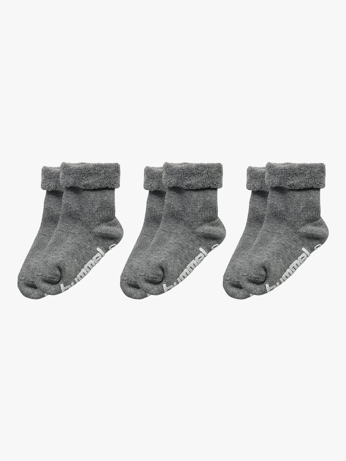 Hummel Mini non slip 3-pack sock Grey Melange