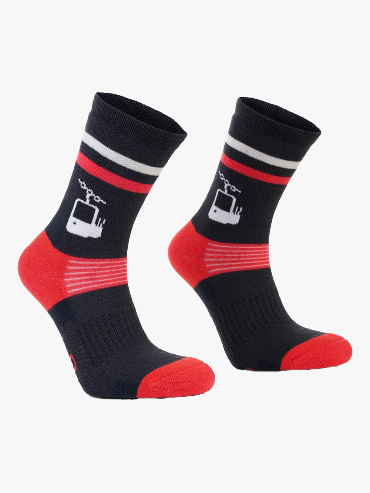 Hygge Merinoull Sokk - Hent Vin Mørkeblå og rosa