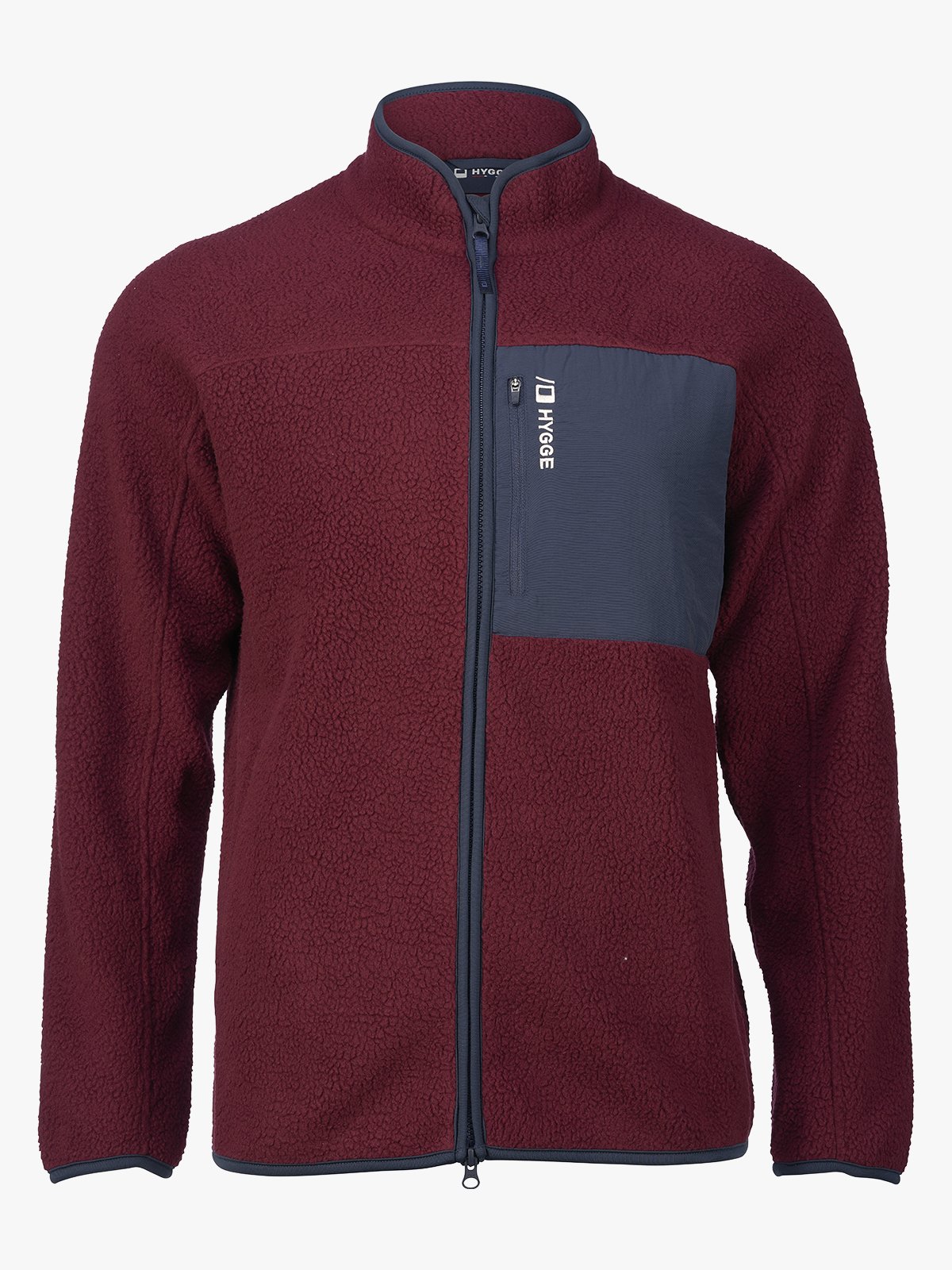 Hygge Men's Pile Fleece Jacket Maroon