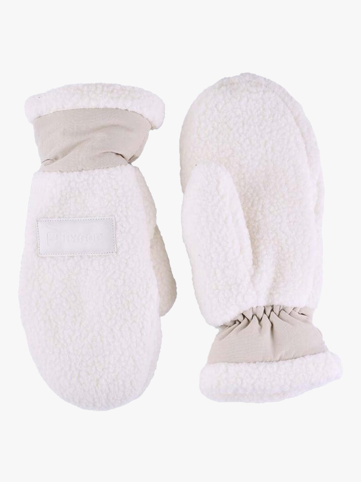 Hygge Pile Fleece Mittens Whiteish