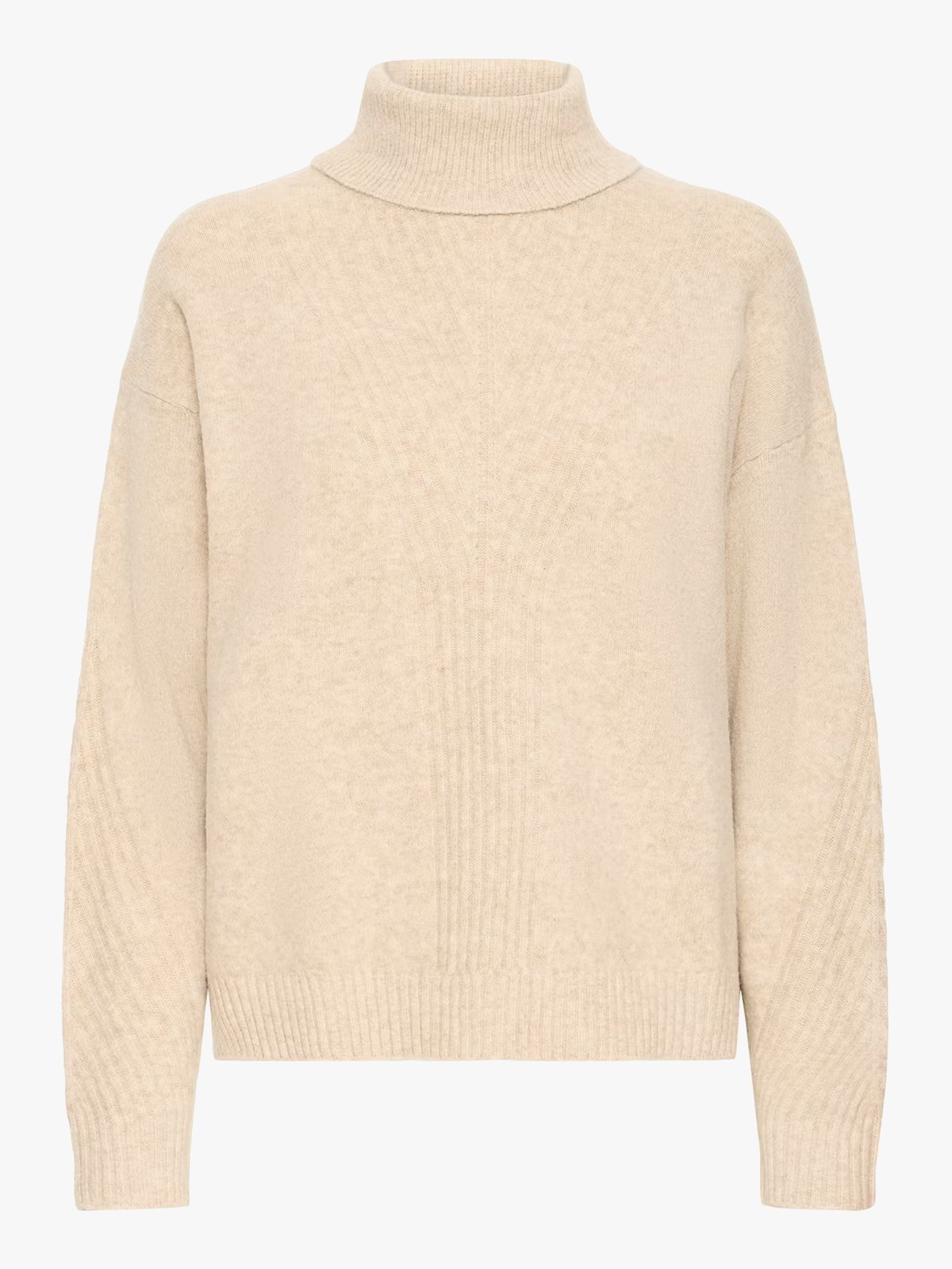 Ichi Dasila Long Sleeve 3 Oatmeal Melange