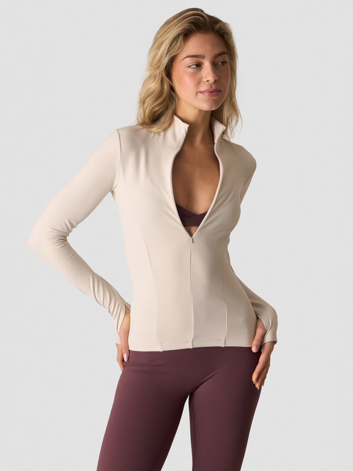 ICIW Nimble 1/2 Zip Long Sleeve Stone Grey