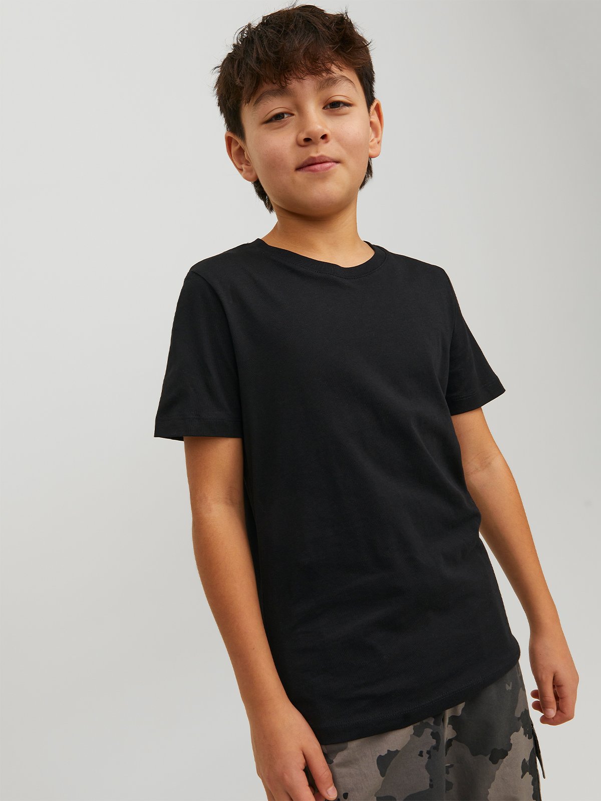 Jack and Jones Junior Organic Basic Tee O-Neck Jnr Black