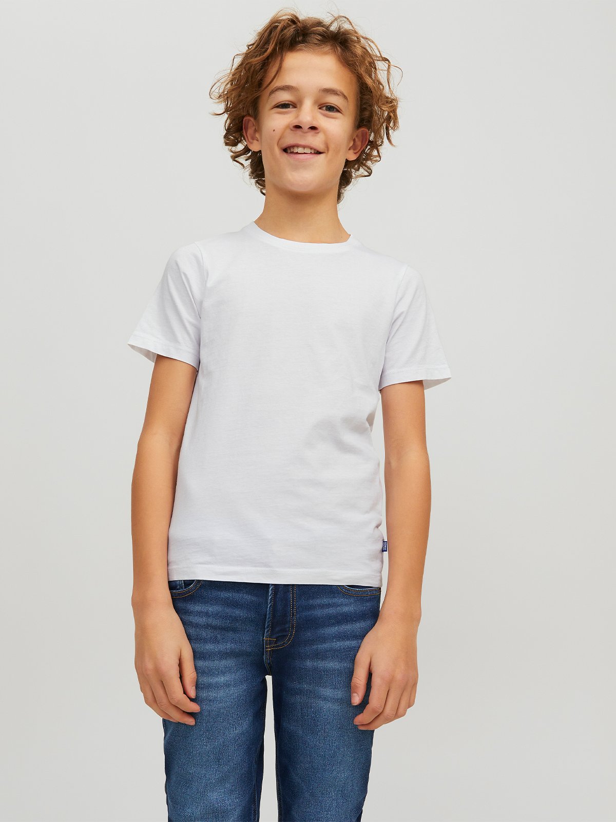 Jack and Jones Junior Organic Basic Tee O-Neck Jnr White