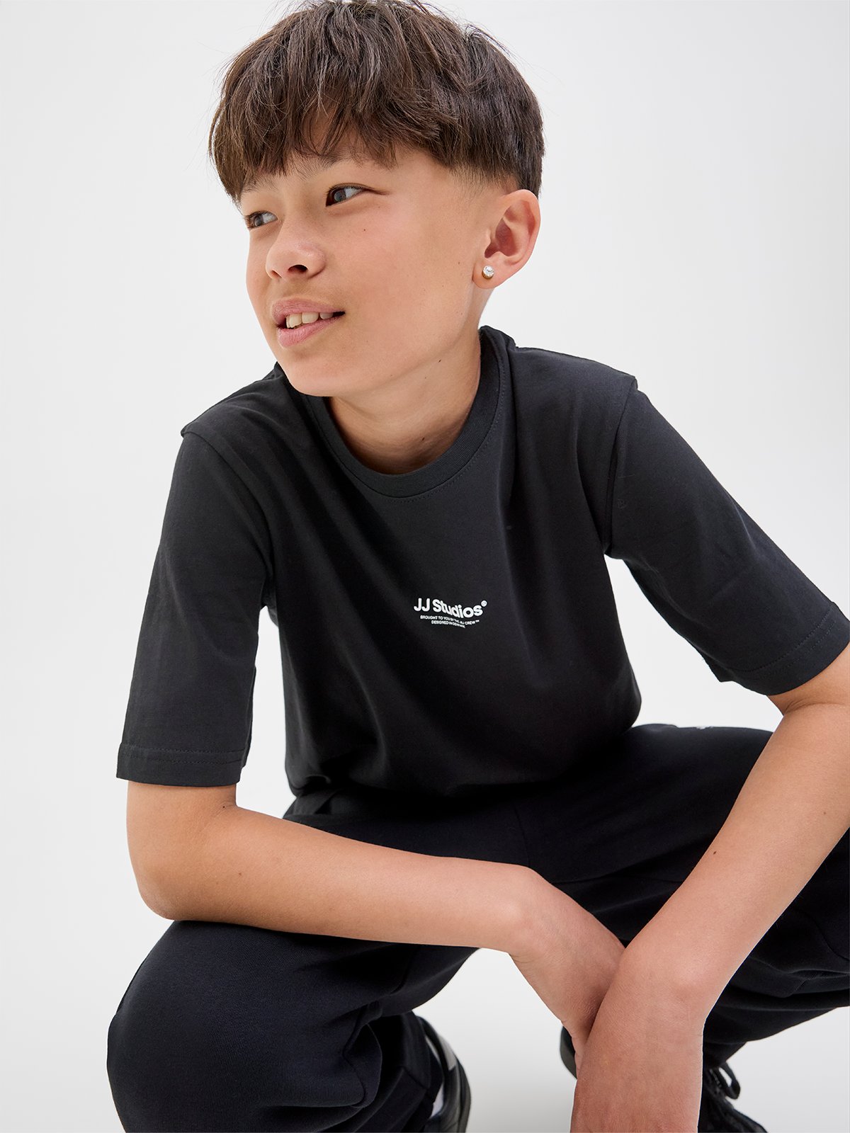 Jack and Jones Junior Soho Tee Crew Neck Black