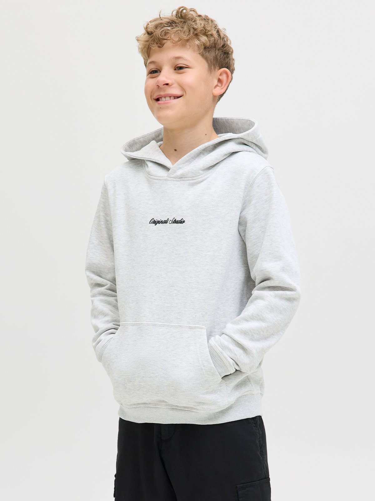 Jack and Jones Junior Norrebro Sweat Hood Hvit