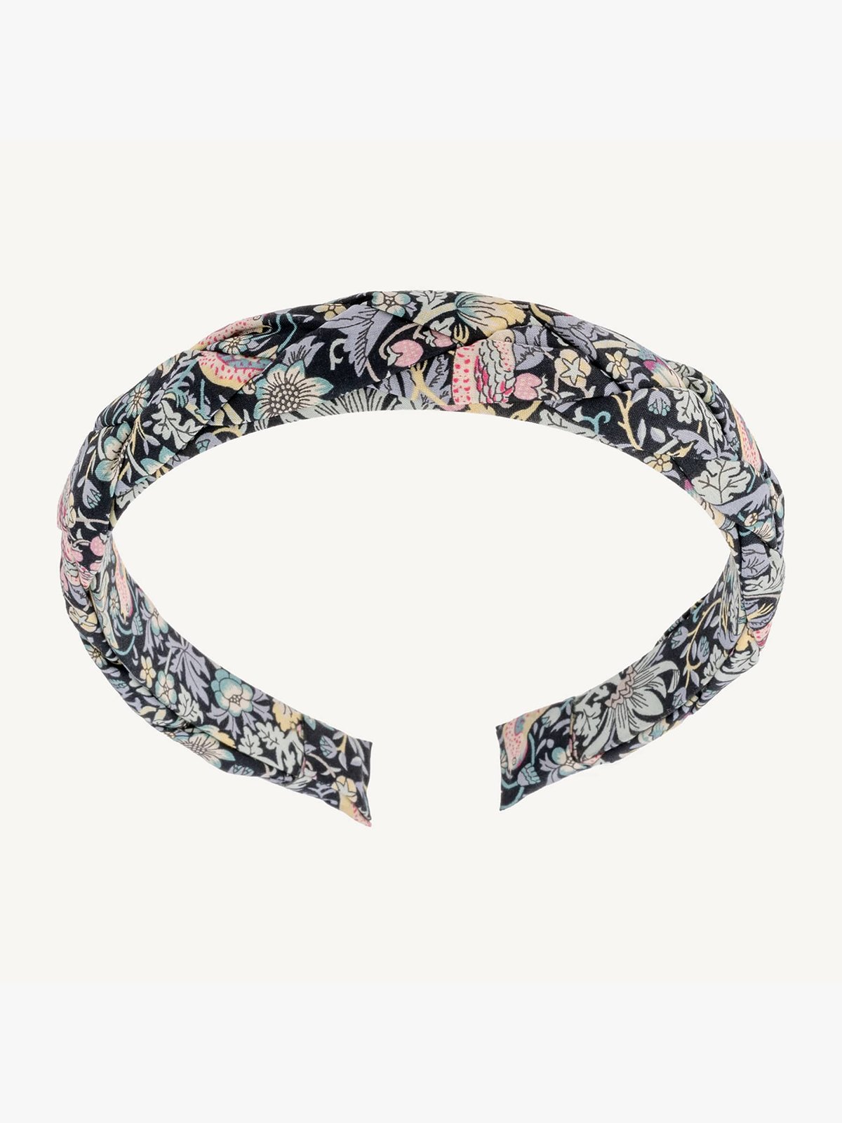 Kknekki Hairband Braided Liberty Strawberry Thief Black