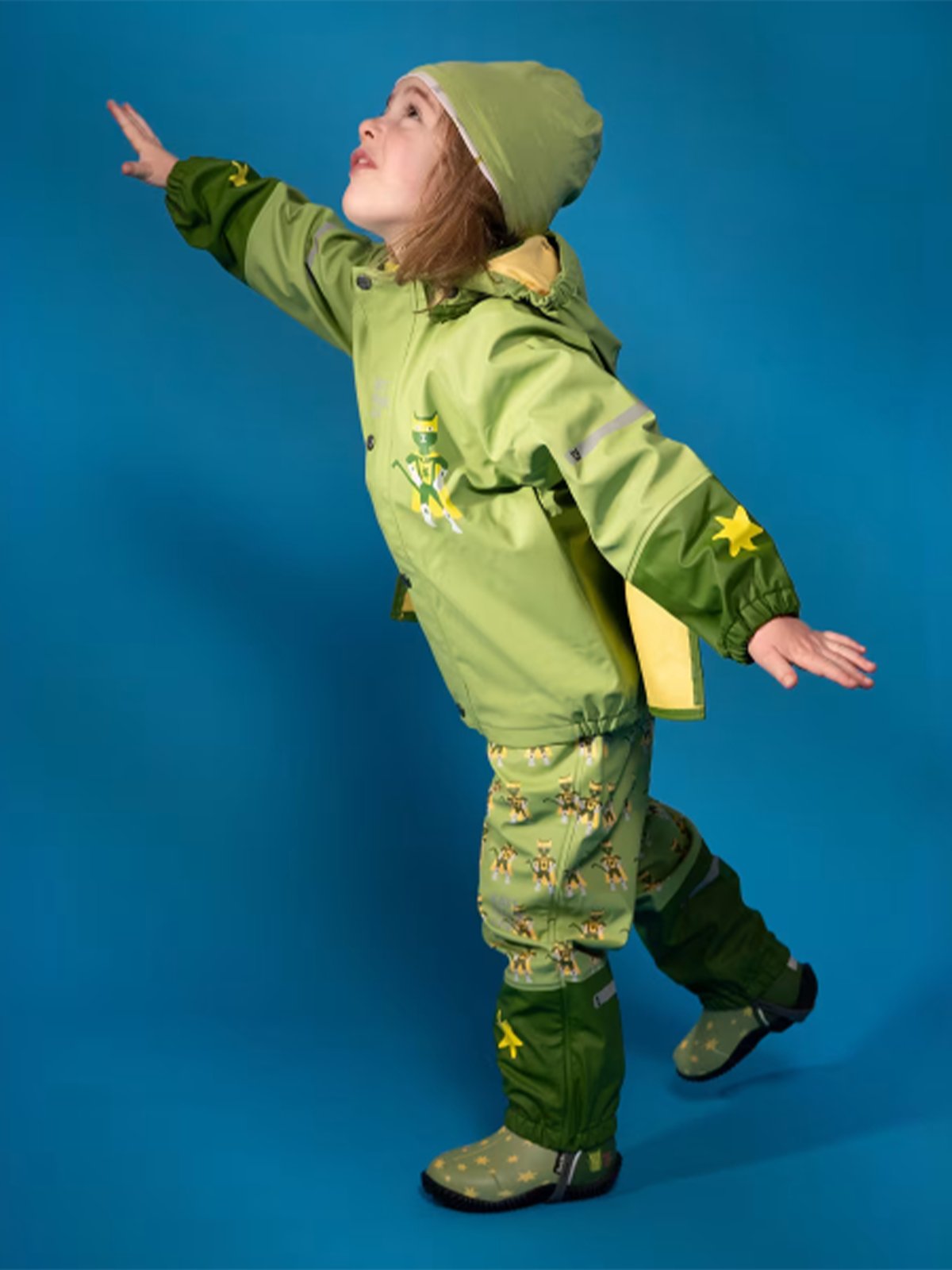 Kattnakken Regnsett Plask Superhelt Supergrønn