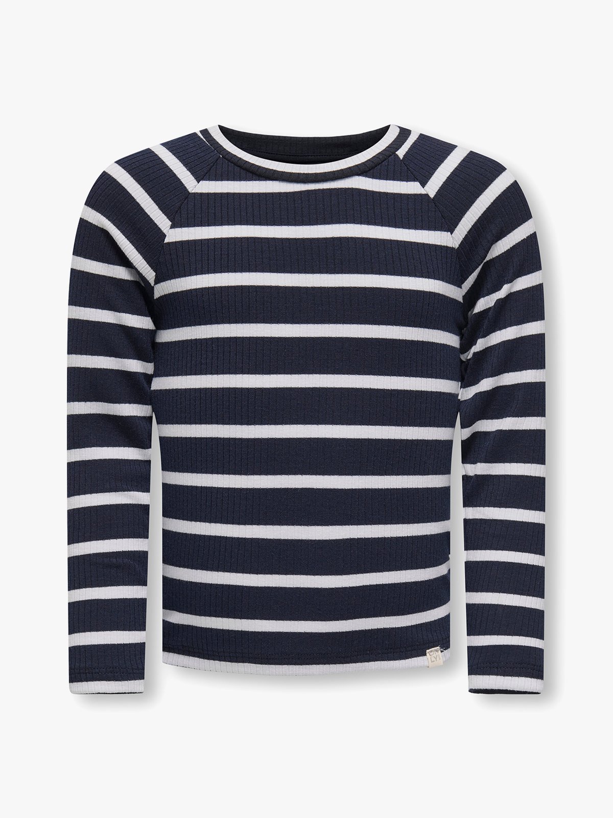 Kids Only Sadie Long Sleeve Stripe Mix Top Junior Navy Blazer Cloud Dancer