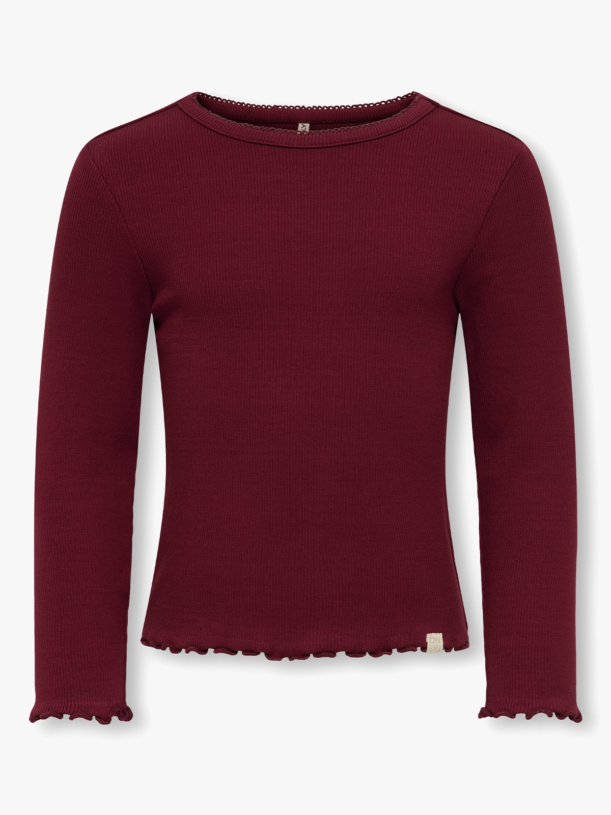 Kids Only Trinny Long Sleeve Oneck Top Cabernet