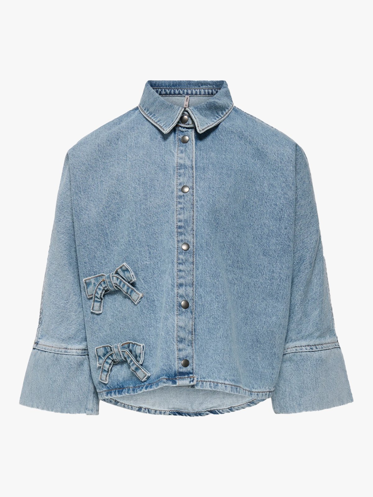 Kids Only Grace 7/8 Bow Shirt Light Blue Denim