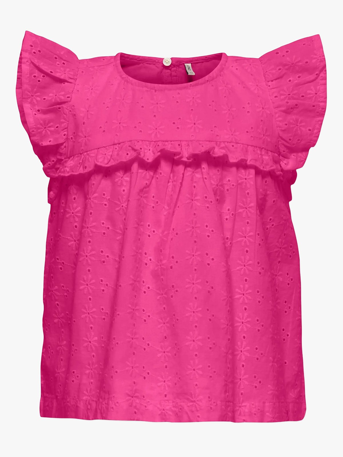 Kids Only Margot Life Short Sleeve Embroidery Top Fuchsia Fedora