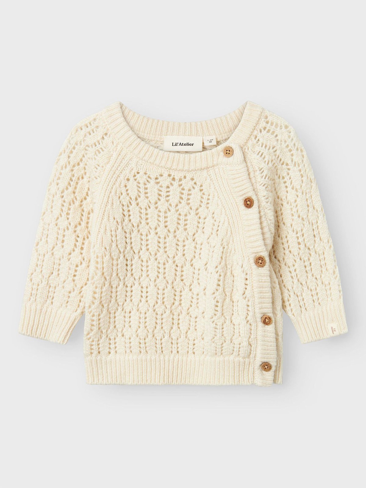 Lil- Atelier Renessa Long Sleeve Wrap Knit Turtledove