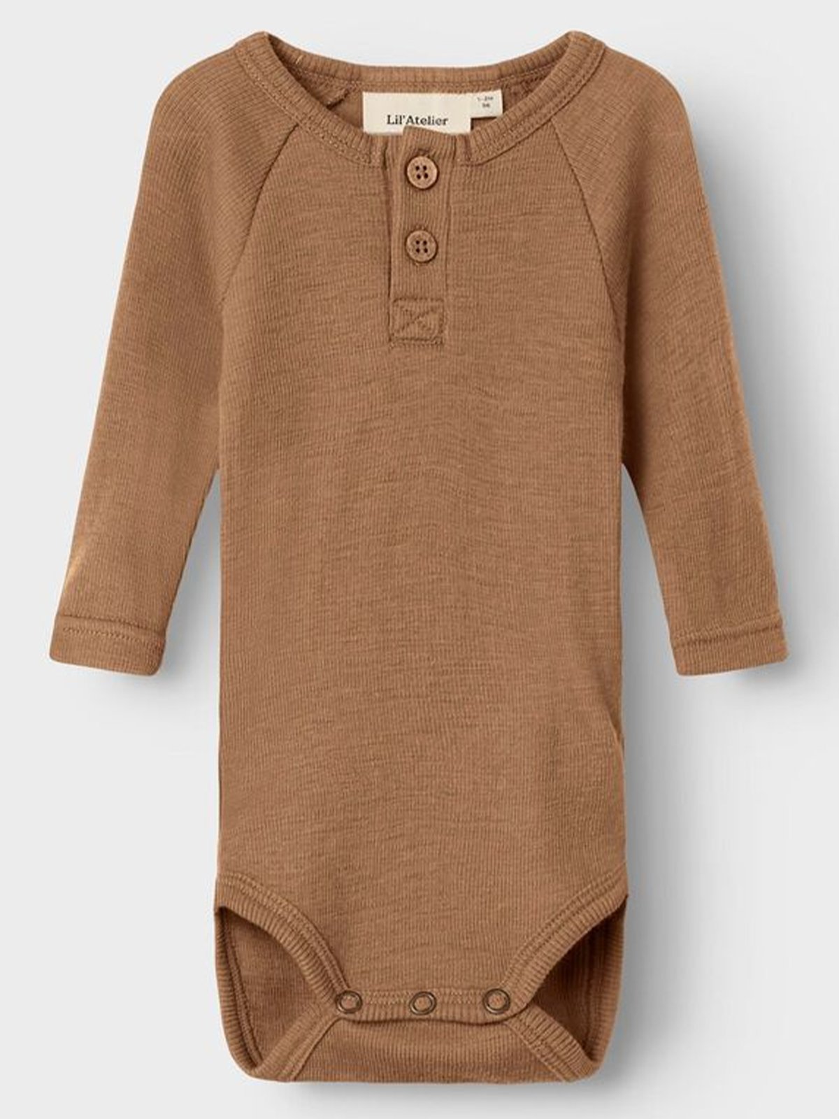 Lil- Atelier Noel Neb Long Sleeve Slim Wool Body Tigers Eye