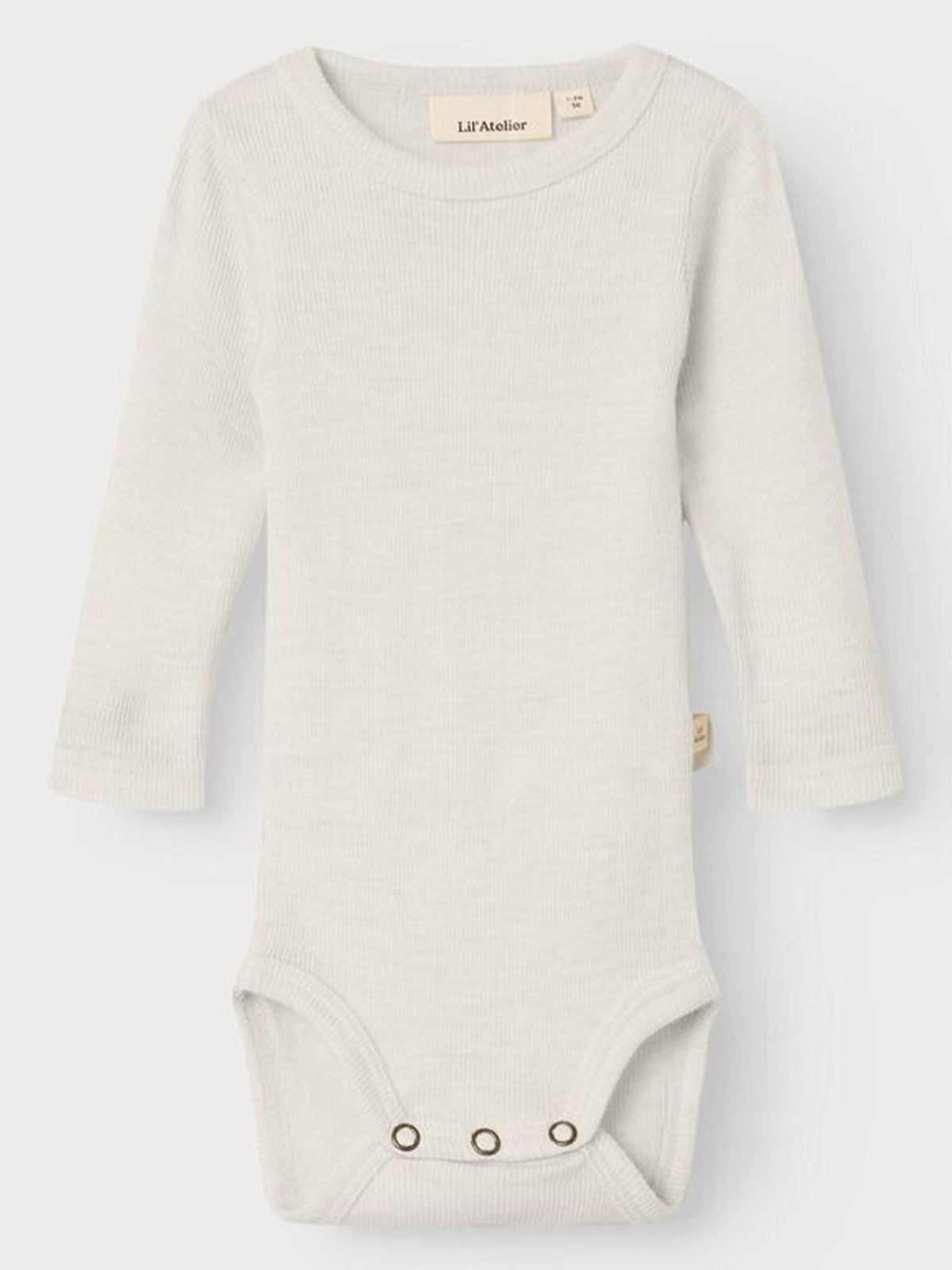 Lil- Atelier Nalu Rib Wo/Mo Long Sleeve Slim Body Turtledove