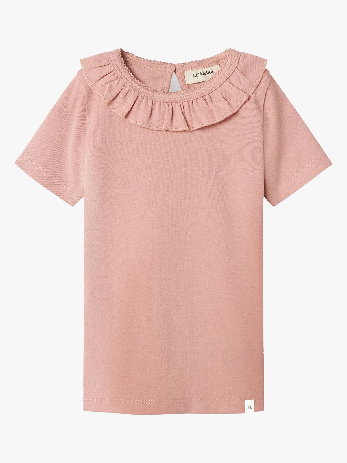 Lil- Atelier Lalo Tan Short Sleeve Slim Top Misty Rose