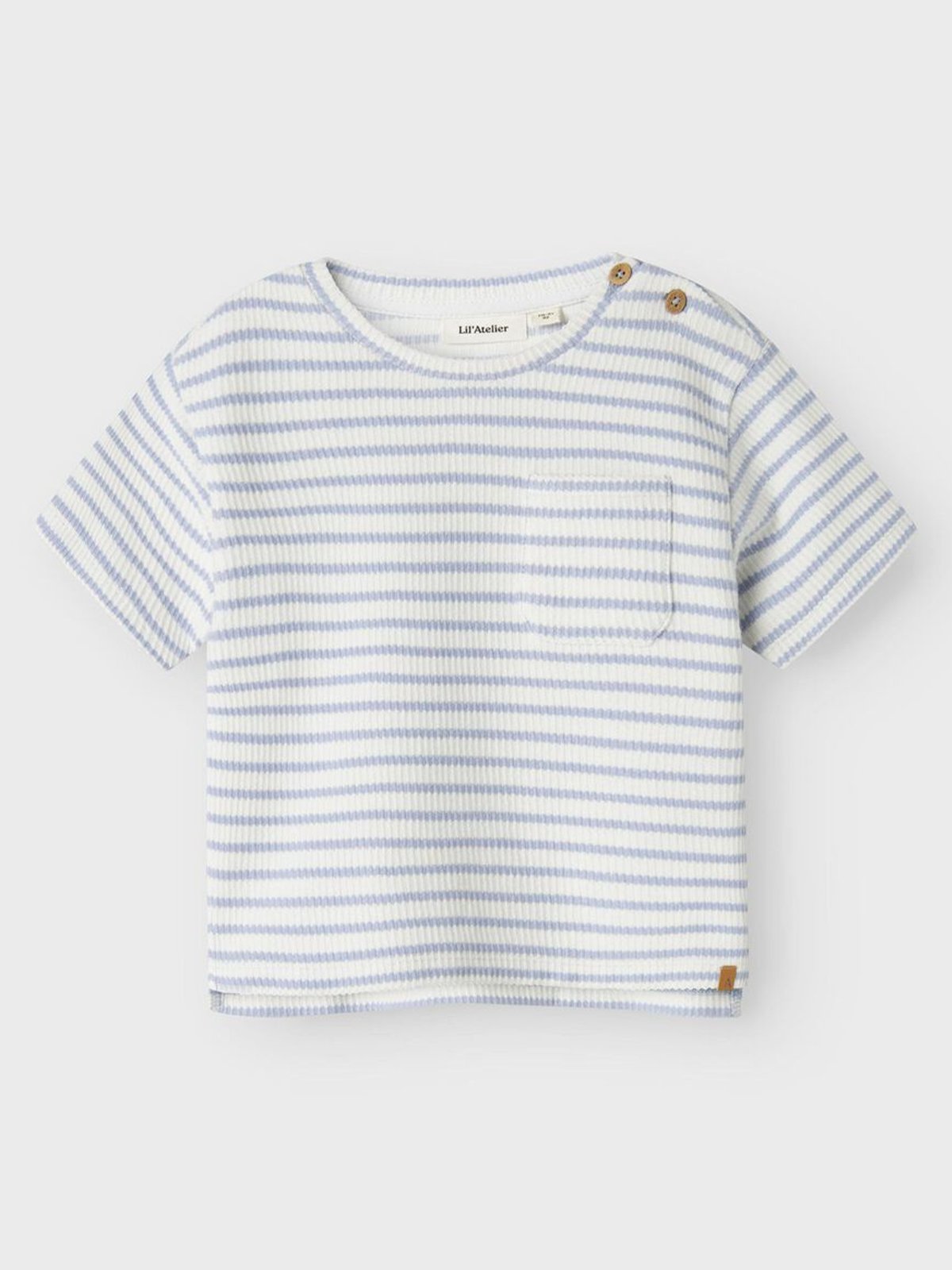 Lil- Atelier Tadeo Short Sleeve Loose Top Zen Blue
