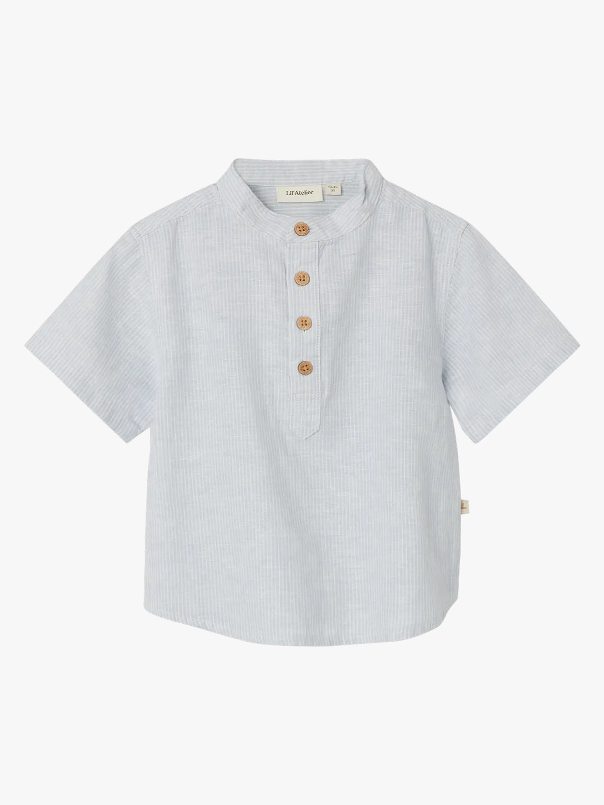 Lil- Atelier Jesper Short Sleeve Loose Shirt Ancient Water
