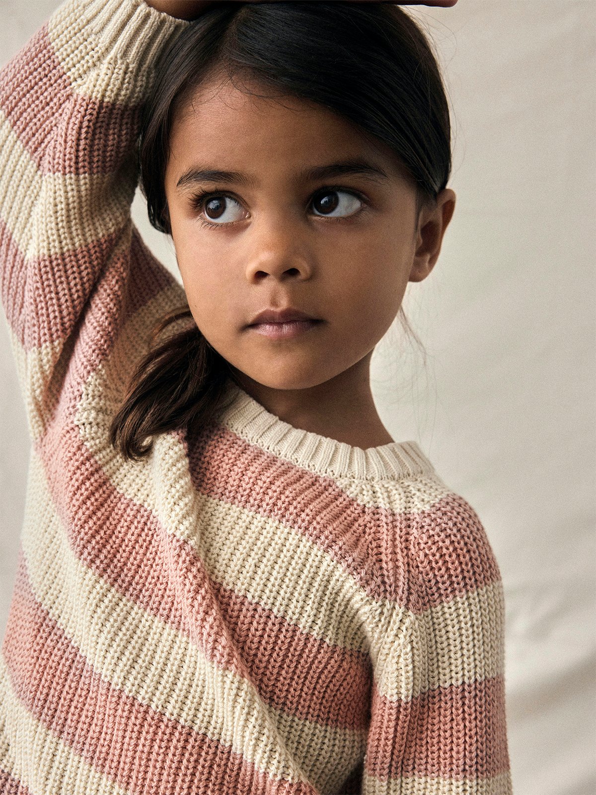 Lil- Atelier Emlen Long sleeve Knit Stripe Turtledove