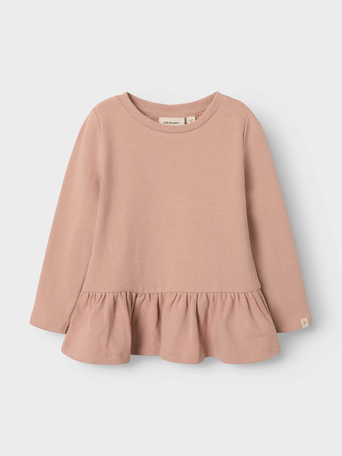 Lil- Atelier Luna Long Sleeve Slim Top Misty Rose