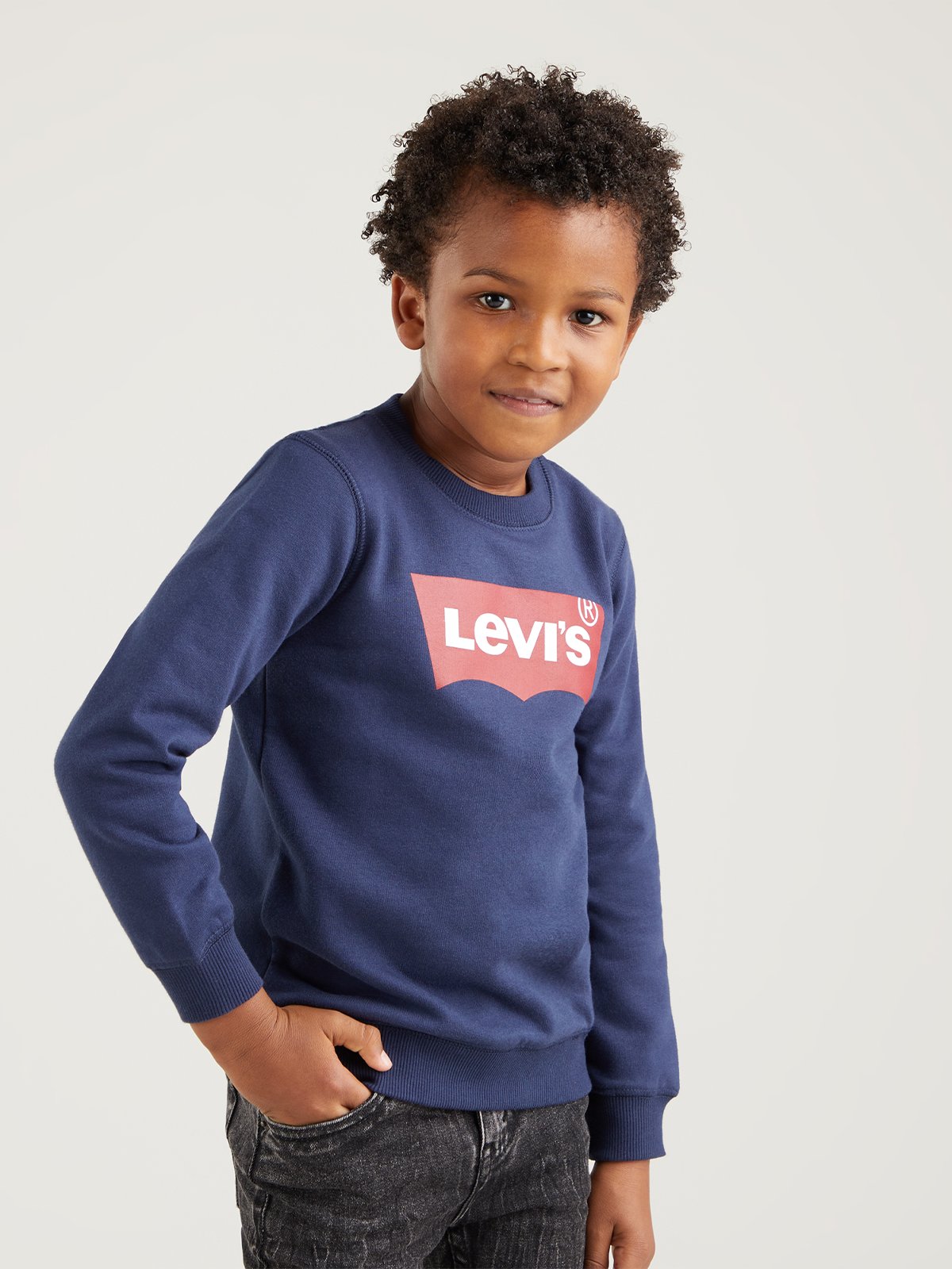 Levi-s Kids Batwing Crewneck Sweatshirt Dress Blues