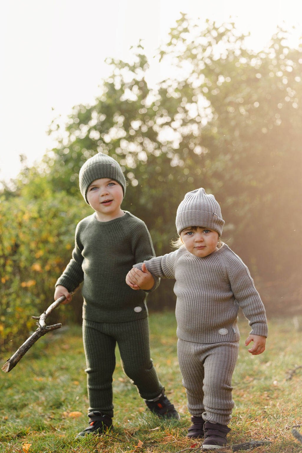 Lillelam Bukse ribb Oliven