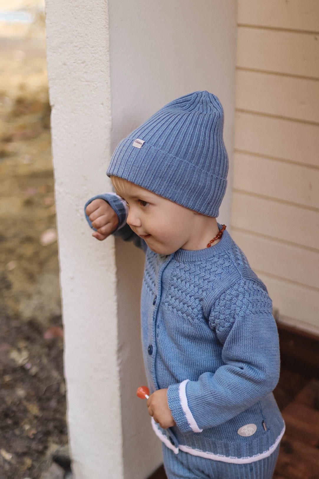 Lillelam Lue ribb Mellomblå