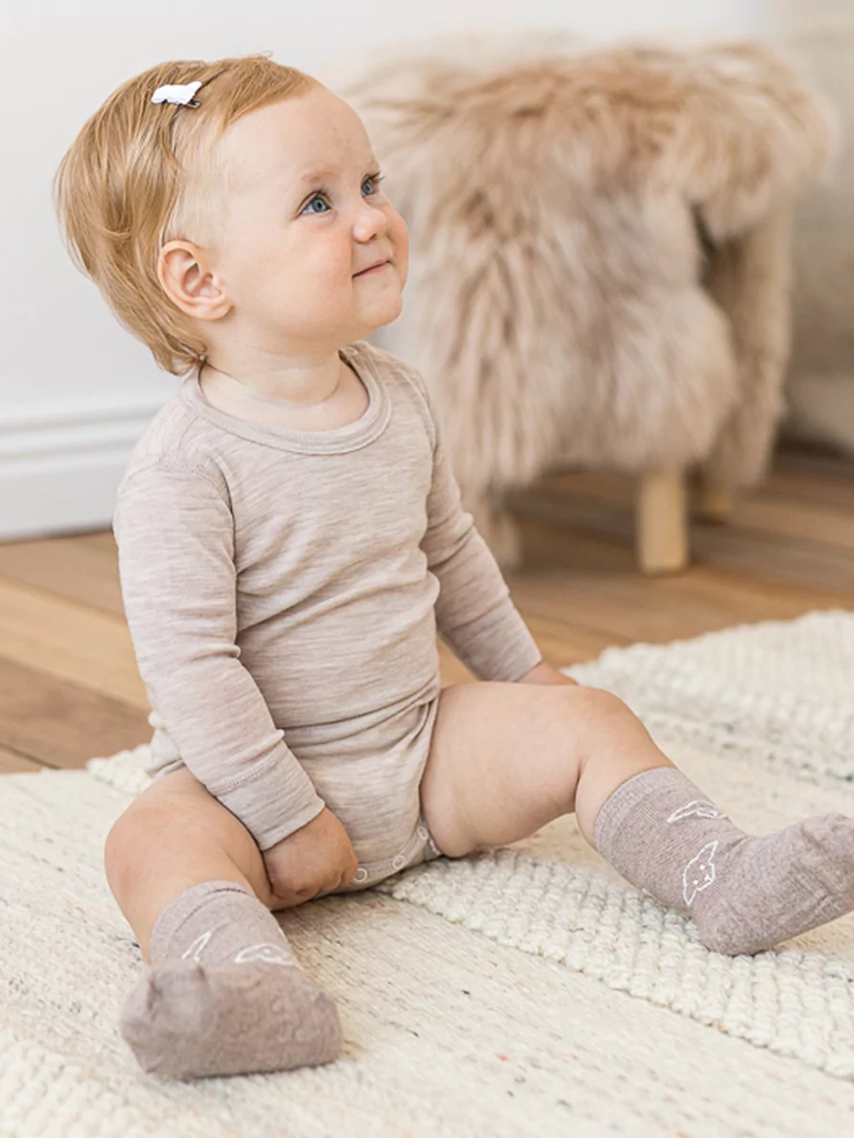 Lillelam Ullbody Lys beige