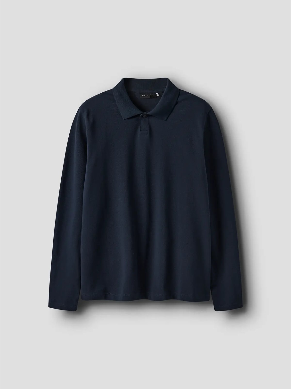 LMTD Hannes Long Sleeve Pique Polo Dark Sapphire