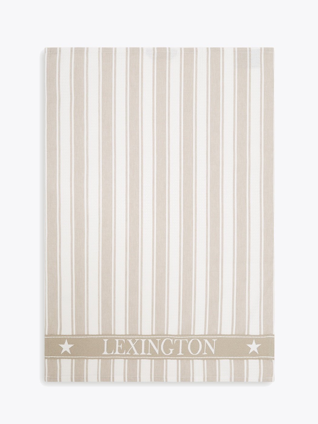 Lexington Icons Cotton Twill Waffle Striped Kitchen Towel 50x70 Beige / White