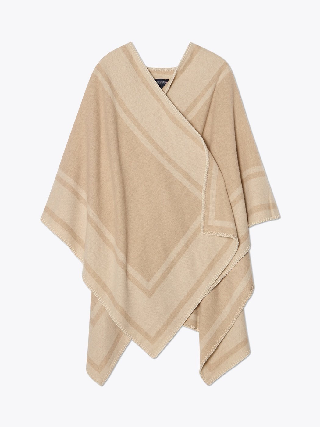 Lexington Recycled Wool Blend Poncho Lys Beige Melange
