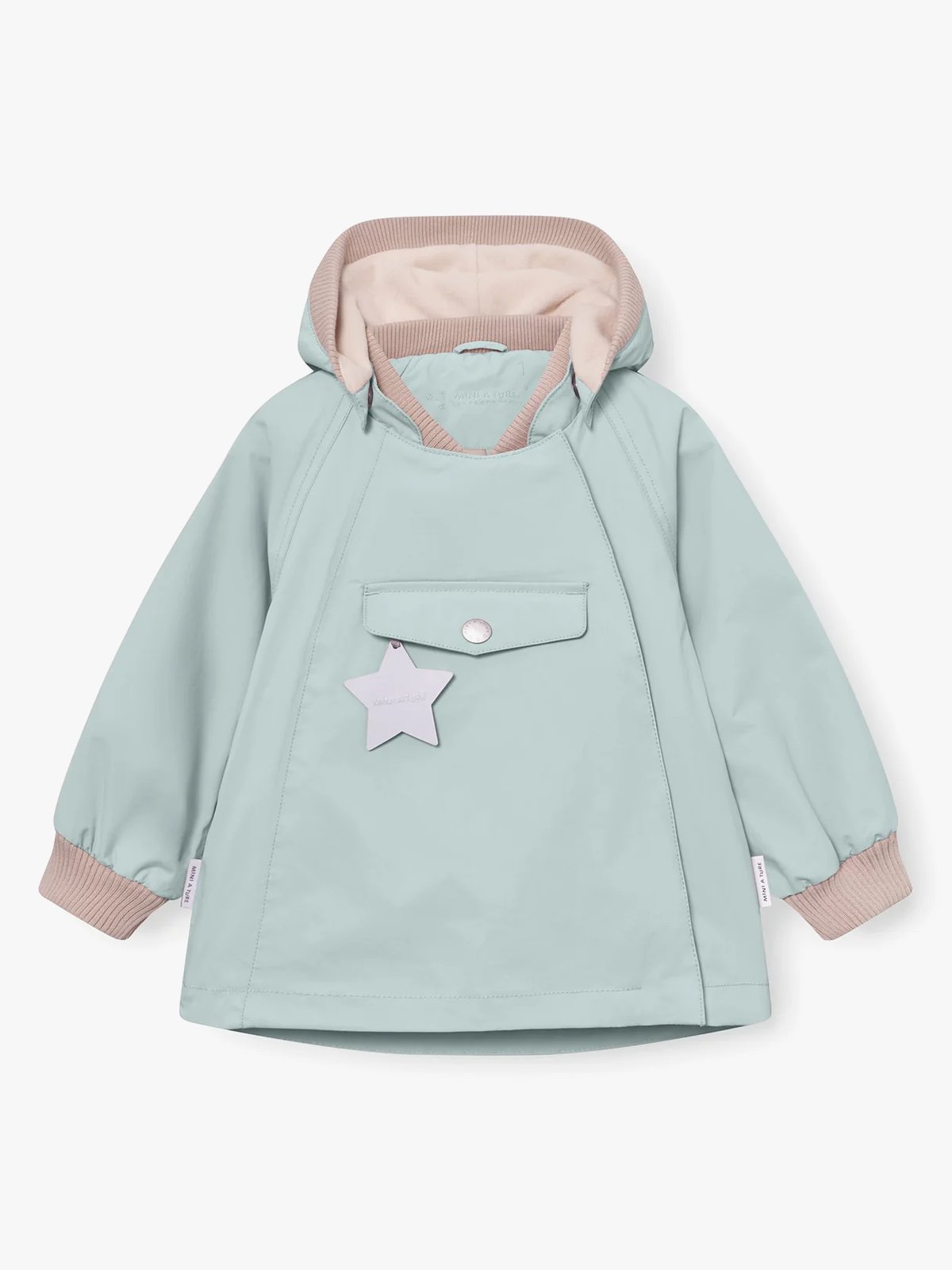 Mini A Ture Wai Fleece Lined Jacket Cloud blue