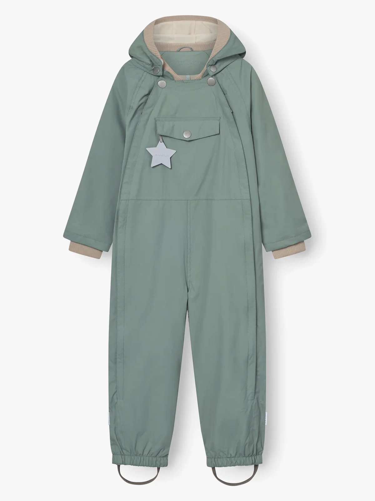 Mini A Ture Wisto Fleece Lined Coverall Granite green