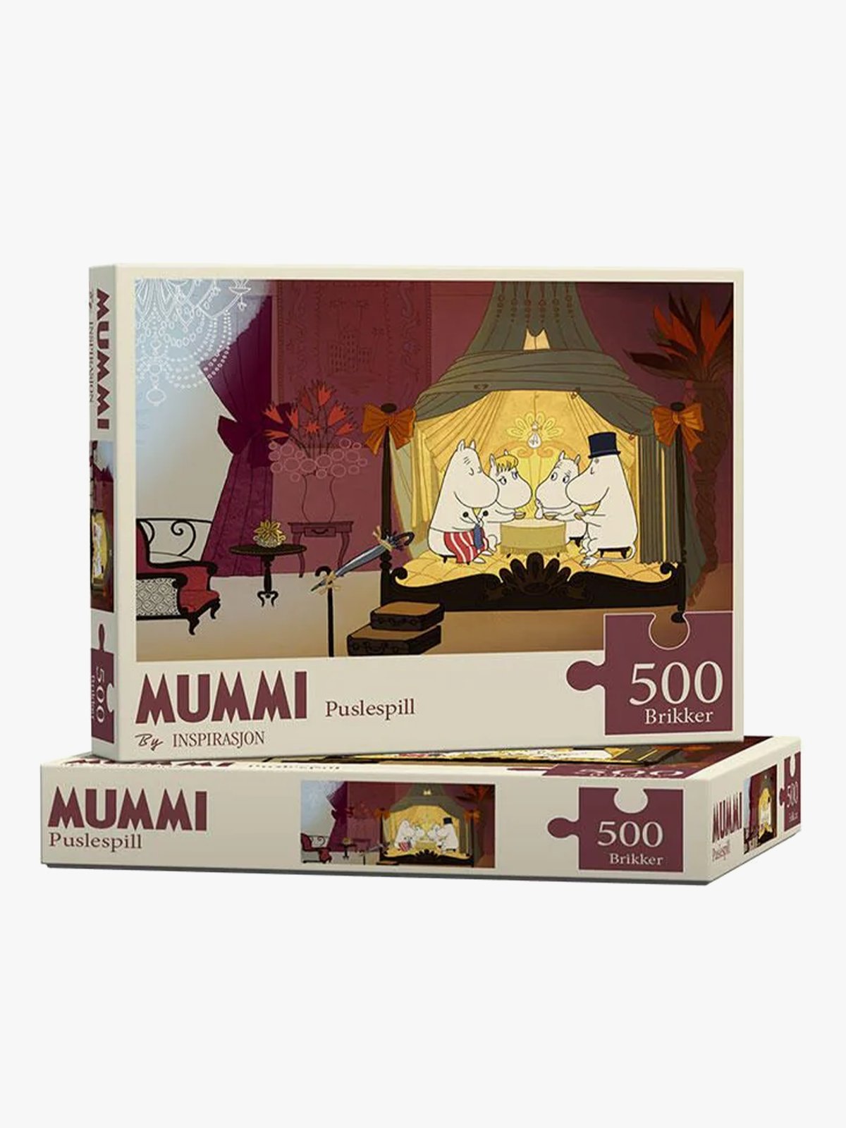 Mummitrollet Puslespill 500 I sengen Flerfarget