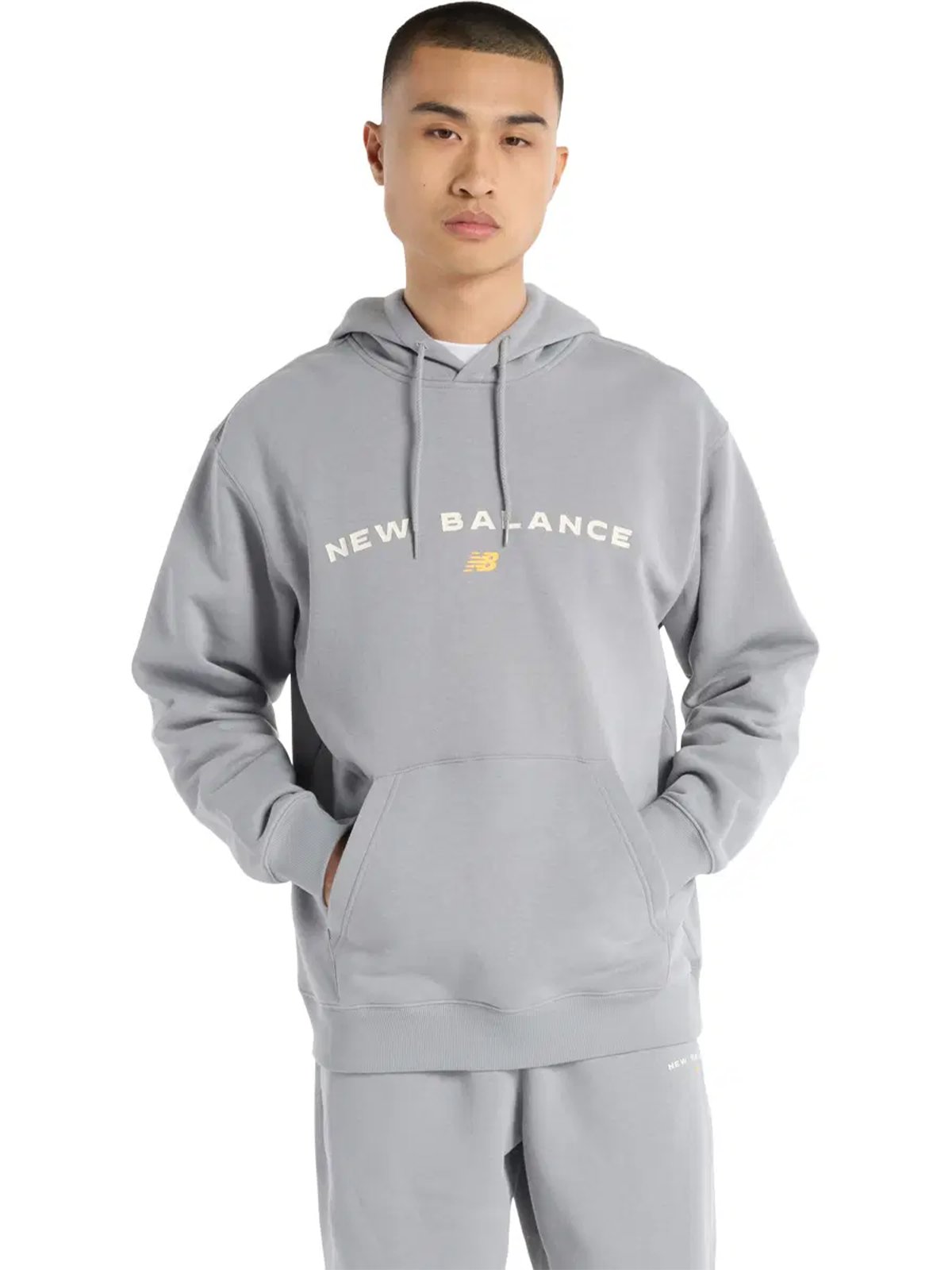 New Balance Reimagined Fleece Graphic Hoodie Slate Grey